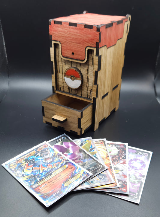 Pokeball Card Box with Drawer