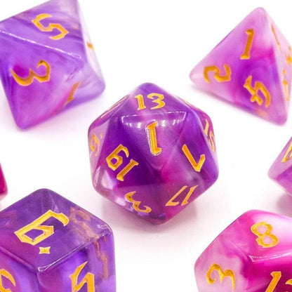 Sugarplum Swirl | Acrylic Dice | 7-Polyhedral Set