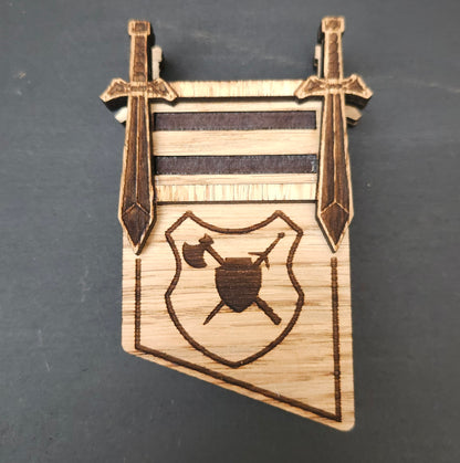 Wooden Initiative Trackers for Laser Edge Gaming DM Screens