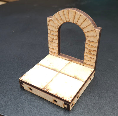 Modular Dungeon Terrain Set - 2 Arch Way sections