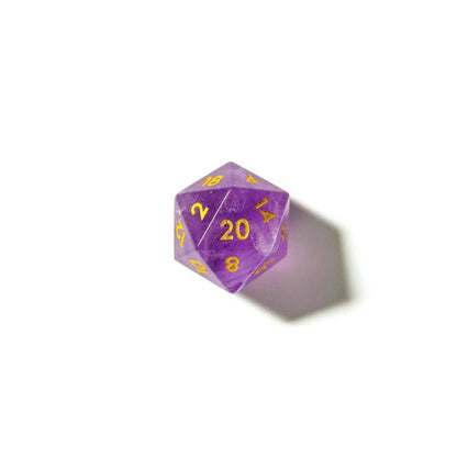 Amethyst | Natural Gemstone Dice | 7-Polyhedral Set