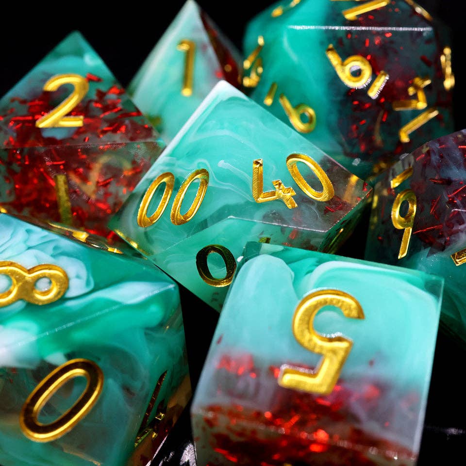 Fey Spark | Sharp Edge Dice | 7-Polyhedral Set