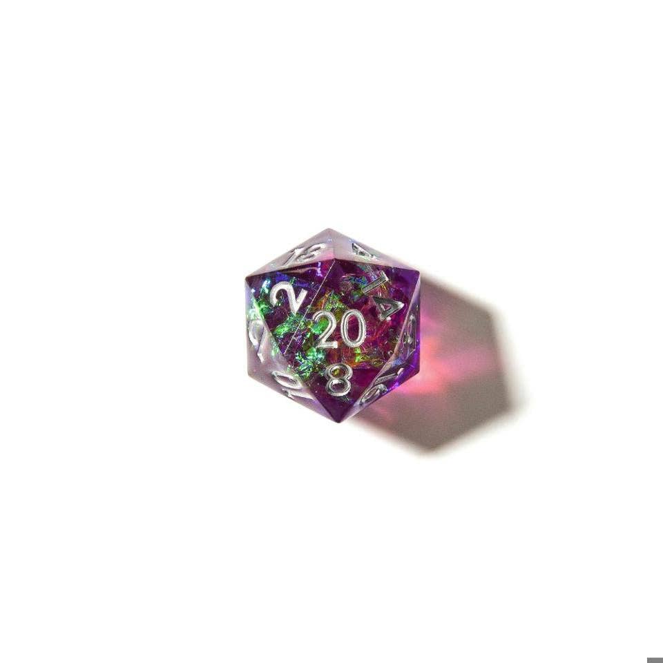 Fae Fire | Sharp Edge Dice | 7-Polyhedral Set