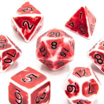 Crimson Relic | Acrylic Dice | 7-Polyhedral Set