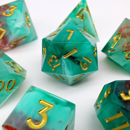 Fey Spark | Sharp Edge Dice | 7-Polyhedral Set