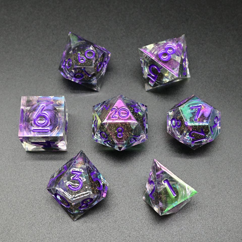 Eldritch Glimmer | Liquid Core Dice | 7-Polyhedral Set