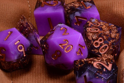 Copper Haze | Sharp Edge Dice | 7-Polyhedral Set