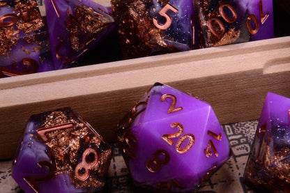 Copper Haze | Sharp Edge Dice | 7-Polyhedral Set