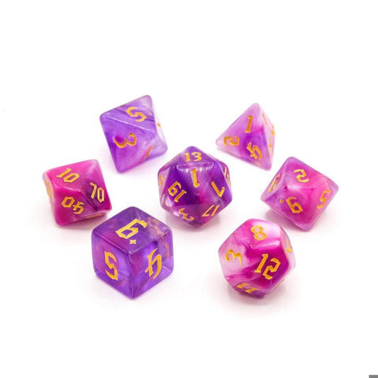 Sugarplum Swirl | Acrylic Dice | 7-Polyhedral Set