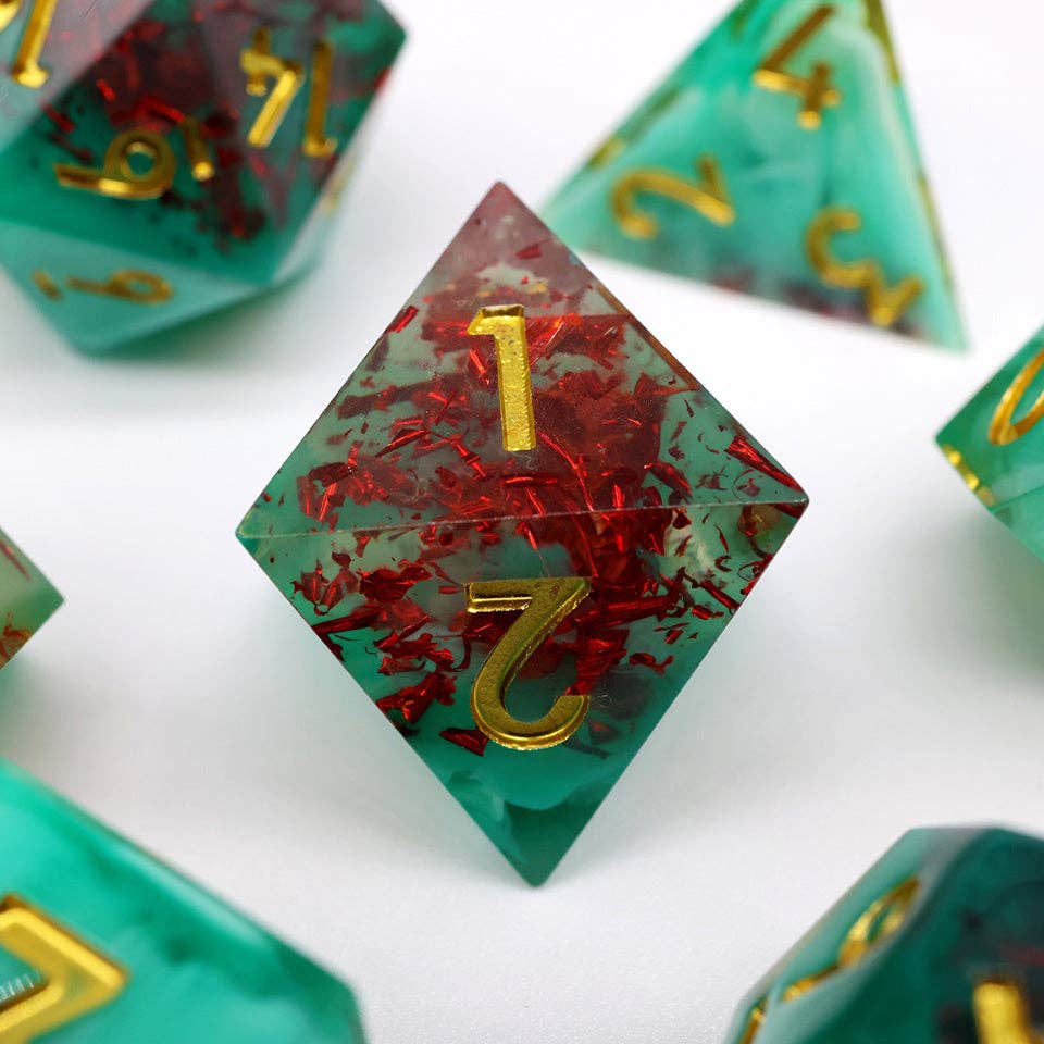 Fey Spark | Sharp Edge Dice | 7-Polyhedral Set