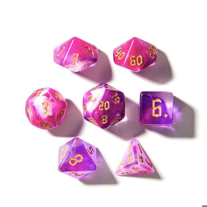 Sugarplum Swirl | Acrylic Dice | 7-Polyhedral Set