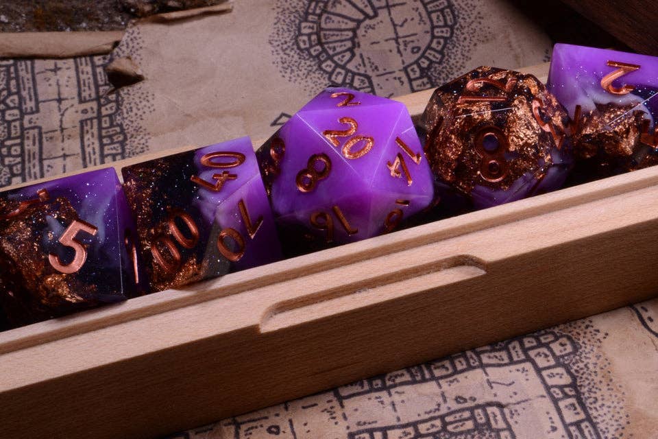 Copper Haze | Sharp Edge Dice | 7-Polyhedral Set