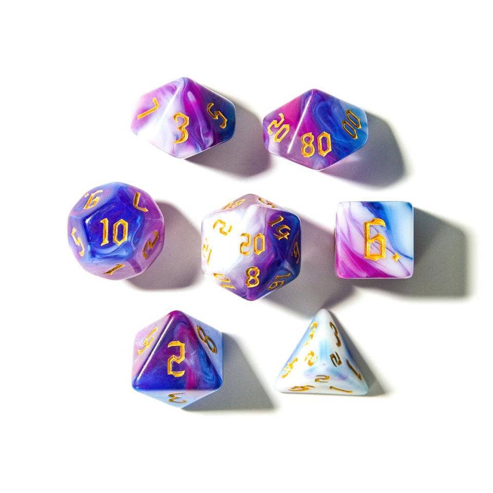 Ethereal Wave | Acrylic Dice | 7-Polyhedral Set