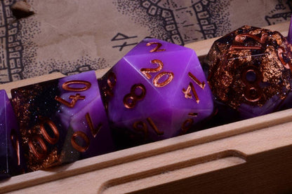 Copper Haze | Sharp Edge Dice | 7-Polyhedral Set