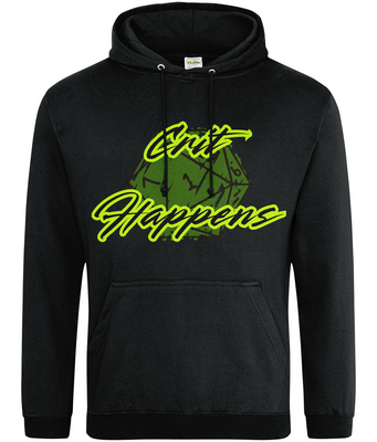 DnD Hoodie, Crit Happens, Nat 1, Dark Colours