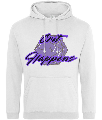 DnD Hoodie, Crit Happens, Nat 1, Purple